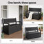 Gardeon Outdoor Storage Box Bench 254L Resin Armset Backrest Lockable Black