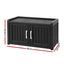 Outdoor Storage Box Bench Shoe Cabinet with Shelf Resin 81cm Black