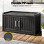 Outdoor Storage Box Bench Shoe Cabinet with Shelf Resin 81cm Black