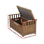 Gardeon Outdoor Storage Bench Box Wooden Garden Toy Tool Sheds Patio Furniture Brown