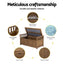 Gardeon Outdoor Storage Bench Box Wooden Garden Toy Tool Sheds Patio Furniture Brown