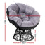 Gardeon Outdoor Chairs Outdoor Furniture Papasan Chair Wicker Patio Garden Black