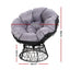 Gardeon Outdoor Lounge Setting Furniture Wicker Papasan Chairs Table Patio Grey