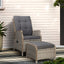 Gardeon Recliner Chair Sun lounge Wicker Lounger Outdoor Furniture Patio Adjustable Grey