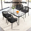 Gardeon 2PC Outdoor Dining Chairs Wicker Chair Patio Furniture Garden Steel Black