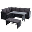 Gardeon Outdoor Furniture Dining Setting Sofa Set Lounge Wicker 8 Seater Black