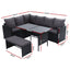 Gardeon Outdoor Dining Set Sofa Lounge Setting Chairs Table Bench Black Cover