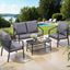 Gardeon 4 Seater Outdoor Sofa Set 4PCS Table Chair Setting Patio Furniture