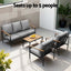 Gardeon 5 Seater Outdoor Sofa Set 4PCS Table Chair Garden Bench Patio Furniture