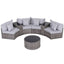 Gardeon 4 Seater Outdoor Sofa Set 7PCS Table Chair Set Garden Rattan Patio Furniture