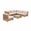 Gardeon 6 Seater Outdoor Sofa Set 7PCS Table Chair Set Garden Rattan Patio Furniture