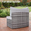 Gardeon 6 Seater Outdoor Sofa Set 9PCS Table Chair Set Garden Rattan Patio Furniture