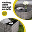 Gardeon 6 Seater Outdoor Sofa Set 9PCS Table Chair Set Garden Rattan Patio Furniture