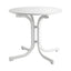 Gardeon Outdoor Side Table 80cm Folding Steel Round Bistro Desk Cafe Patio Furniture White