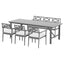 Gardeon Outdoor Dining Set 5 Piece Wooden Table Chairs Setting Grey