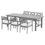 Gardeon Outdoor Dining Set 5 Piece Wooden Table Chairs Setting Grey