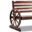 Gardeon Outdoor Garden Bench Wooden 2 Seat Wagon Chair Patio Furniture Brown