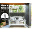 Gardeon Porch Swing Chair with Chain Garden Chair Outdoor Furniture Wooden White