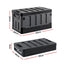 Gardeon Collapsible Outdoor Storage Box 60L Stackable Folding Camping Organizer Black