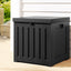 Gardeon Outdoor Storage Box 80L Container Lockable Garden Toy Tool Shed Black