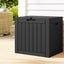 Gardeon Outdoor Storage Box 118L Container Lockable Garden Toy Tool Shed Black