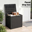 Gardeon Outdoor Storage Box 118L Container Lockable Garden Toy Tool Rattan-Texture Black