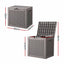 Gardeon Outdoor Storage Box 118L Container Lockable Garden Toy Tool Rattan-Texture Brown