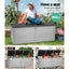 Gardeon Outdoor Storage Box 390L Container Lockable Garden Bench Tools Toy Shed Black