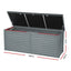Gardeon Outdoor Storage Box 390L Container Lockable Garden Bench Tools Toy Shed Black