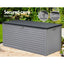 Gardeon Outdoor Storage Box 490L Container Lockable Garden Bench Tools Toy Shed Black