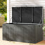 Gardeon Outdoor Storage Box 830L Container Lockable Garden Bench Tool Shed Black