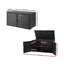 Gardeon Outdoor Storage Cabinet Box Deck Wicker Shelf Chest Garden Shed Tools Black