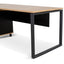 1.8m Executive Desk Left Return with Black Legs - Natural