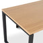 1.8m Executive Desk Right Return with Black Legs - Natural