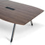 3.6m Boardroom Meeting Table - Walnut Top With Black Legs
