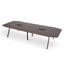 3.6m Boardroom Meeting Table - Walnut Top With Black Legs