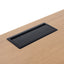 1.6m Single Seater Natural Office Desk - Black Legs