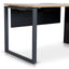 1.6m Single Seater Natural Office Desk - Black Legs