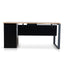 1.6m Single Seater Natural Office Desk - Black Legs