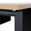 1.6m Single Seater Natural Office Desk - Black Legs