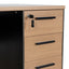 1.6m Single Seater Natural Office Desk - Black Legs