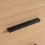 1.6m Single Seater Natural Office Desk - Black Legs