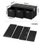 Storage Ottoman with 3 Cube Drawers Foot Stool Rest Foldable Black