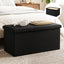 Storage Ottoman Bench Folding Blanket Box Toy Organiser Foot Stool Black