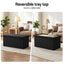 Storage Ottoman Bench Folding Blanket Box Toy Organiser Foot Stool Black