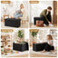 Storage Ottoman Bench Folding Blanket Box Toy Organiser Foot Stool Black