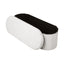 Storage Ottoman Foot Stool Rest Boucle Fabric Foldable White