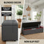 Storage Ottoman Blanket Box 140cm Linen Dark Grey