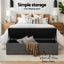Storage Ottoman Blanket Box 140cm Linen Dark Grey