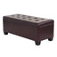 Artiss Leather Storage Ottoman - Brown